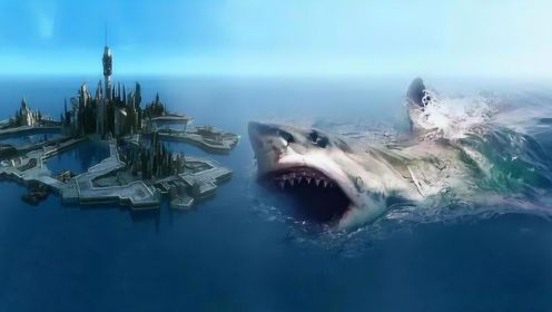 中国海域出现20米的巨齿鲨，一口就吃掉鲸鱼，疯狂袭击人类！