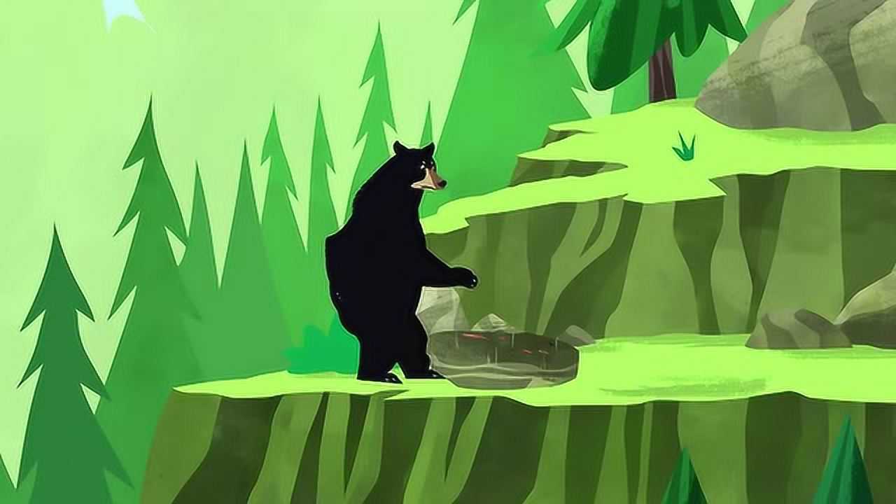 动物兄弟探索小黑熊,小黑熊萌萌哒,简直是可爱