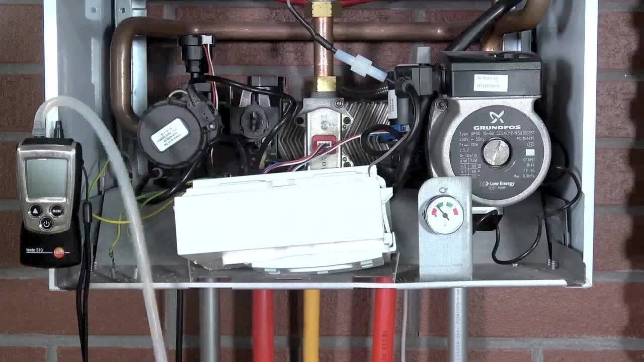 曼瑞德sun系列采暖热水壁挂炉调试视频