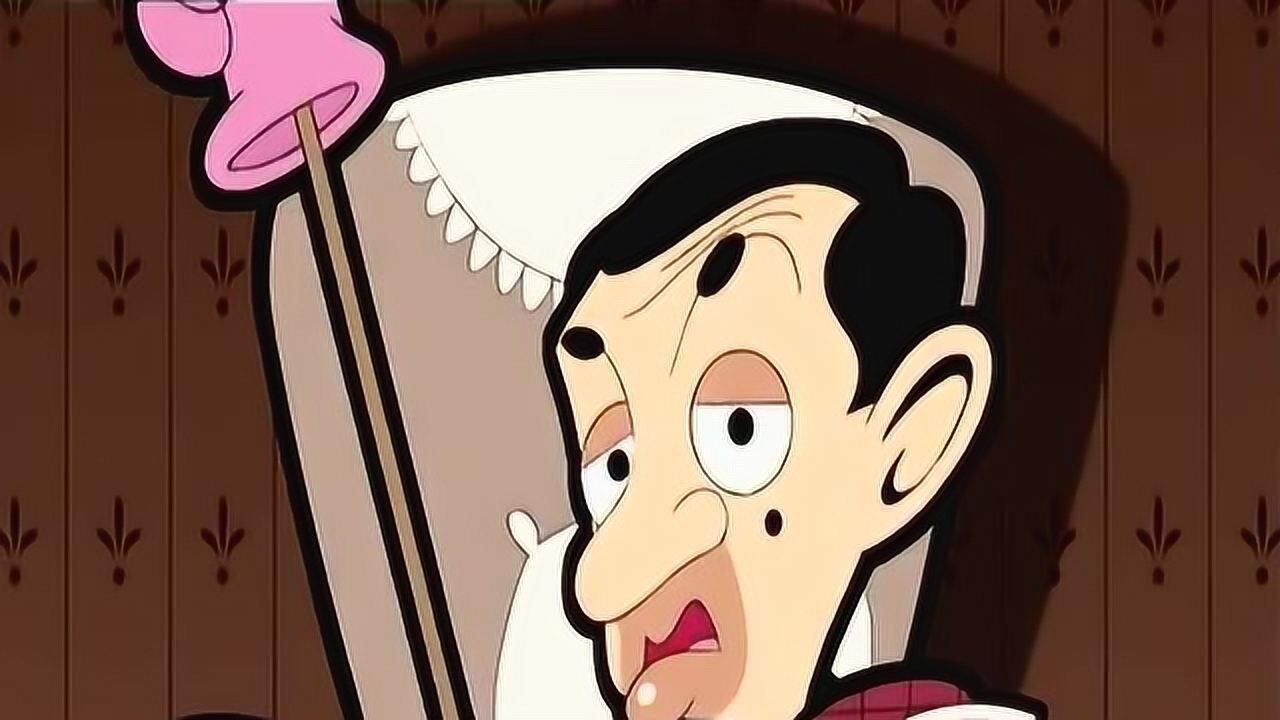 憨豆先生:憨豆先生懒惰,竟连关电视都要用扫把_腾讯视频