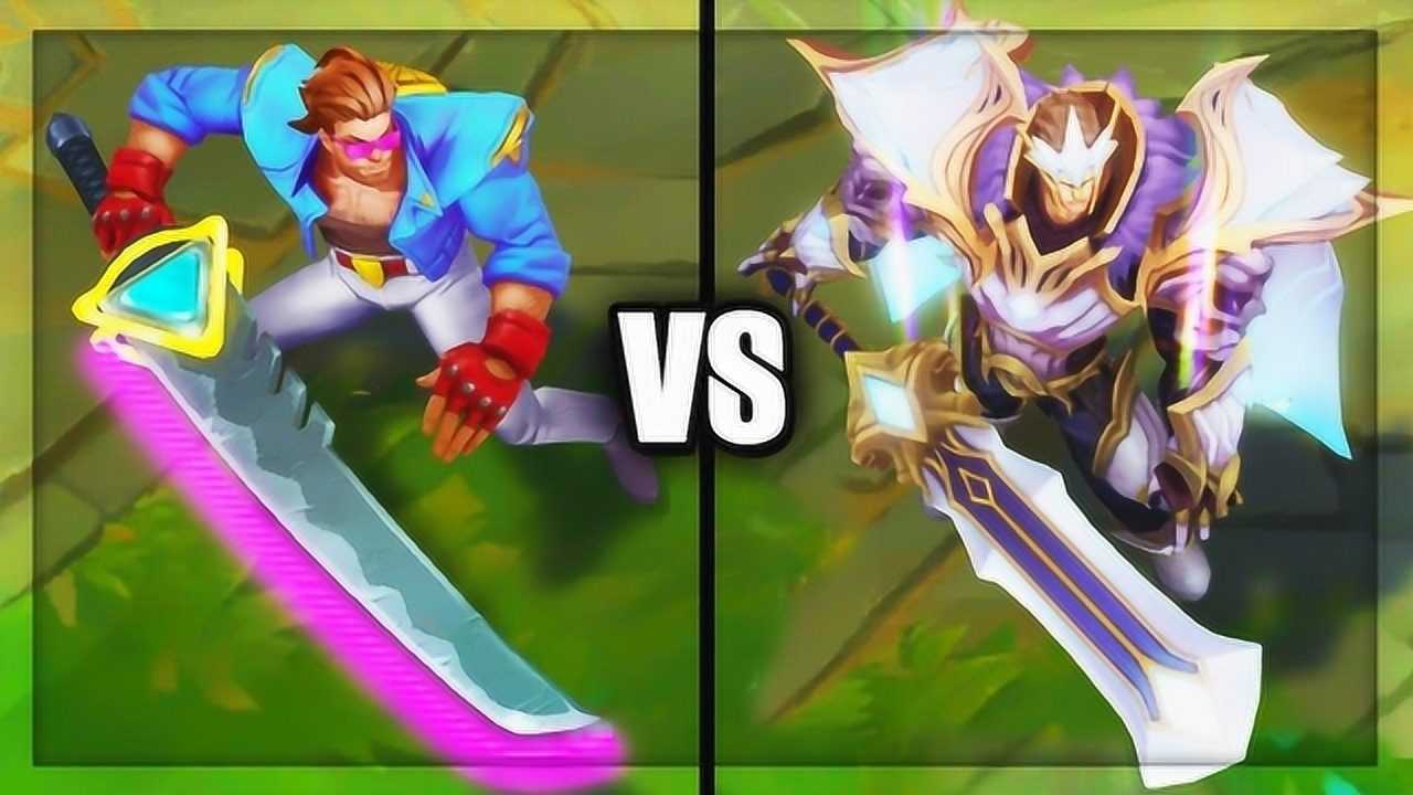 盖伦皮肤特效对比:神王 vs 德玛西亚警官—squpo_高清1080p在线观看