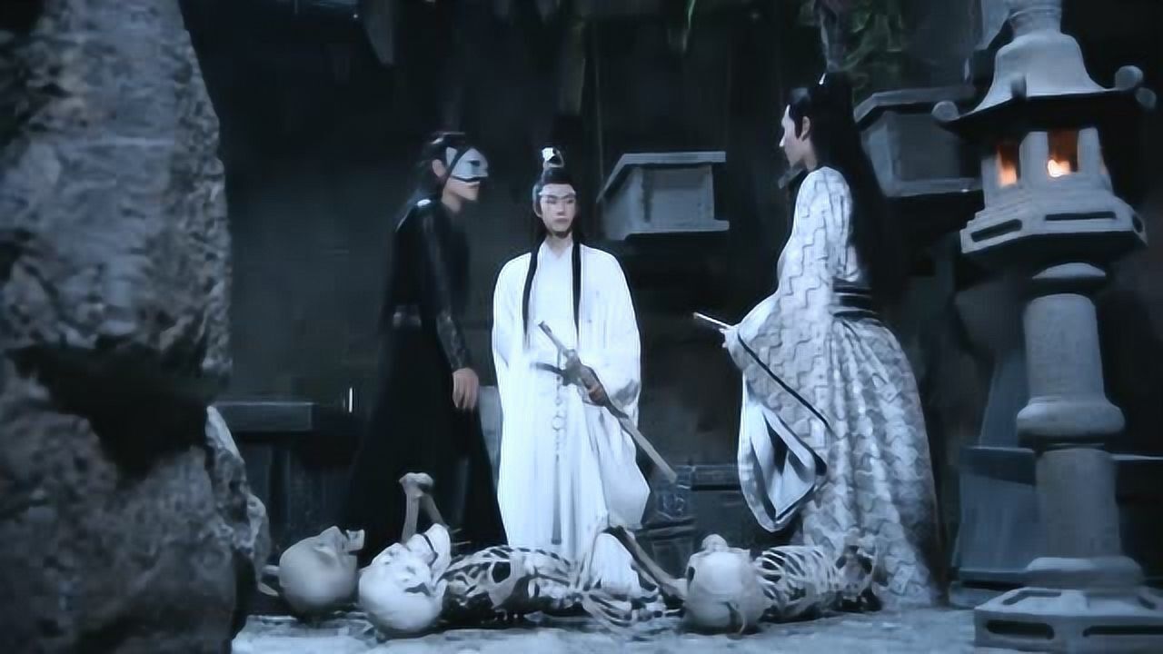 《陈情令》魏无羡脚下的骷髅,突然动了,吓我一跳!