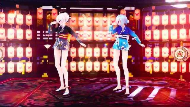 mmd弱音浴衣Miku.Haku