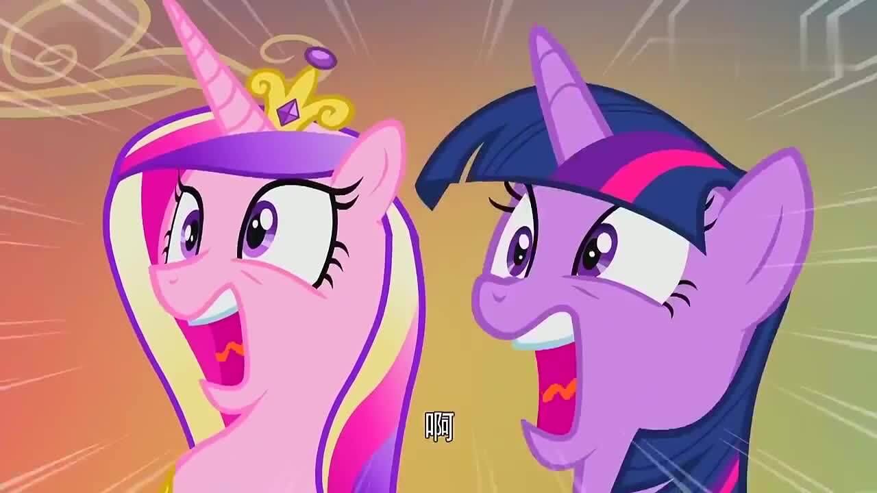 小马宝莉无序的架子好大,竟然让紫悦和音韵公主为自己拉车!