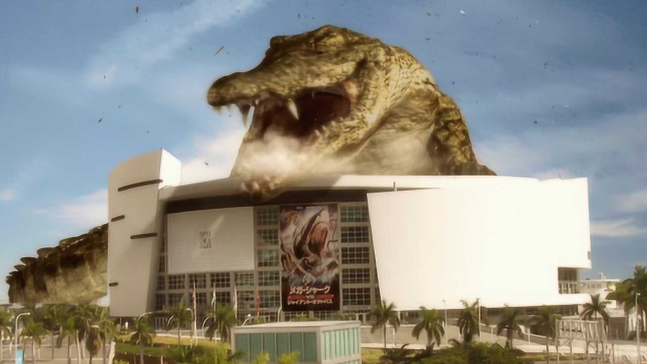 史前巨鳄大战百米巨鲨,双方一打架,就会激发海啸!