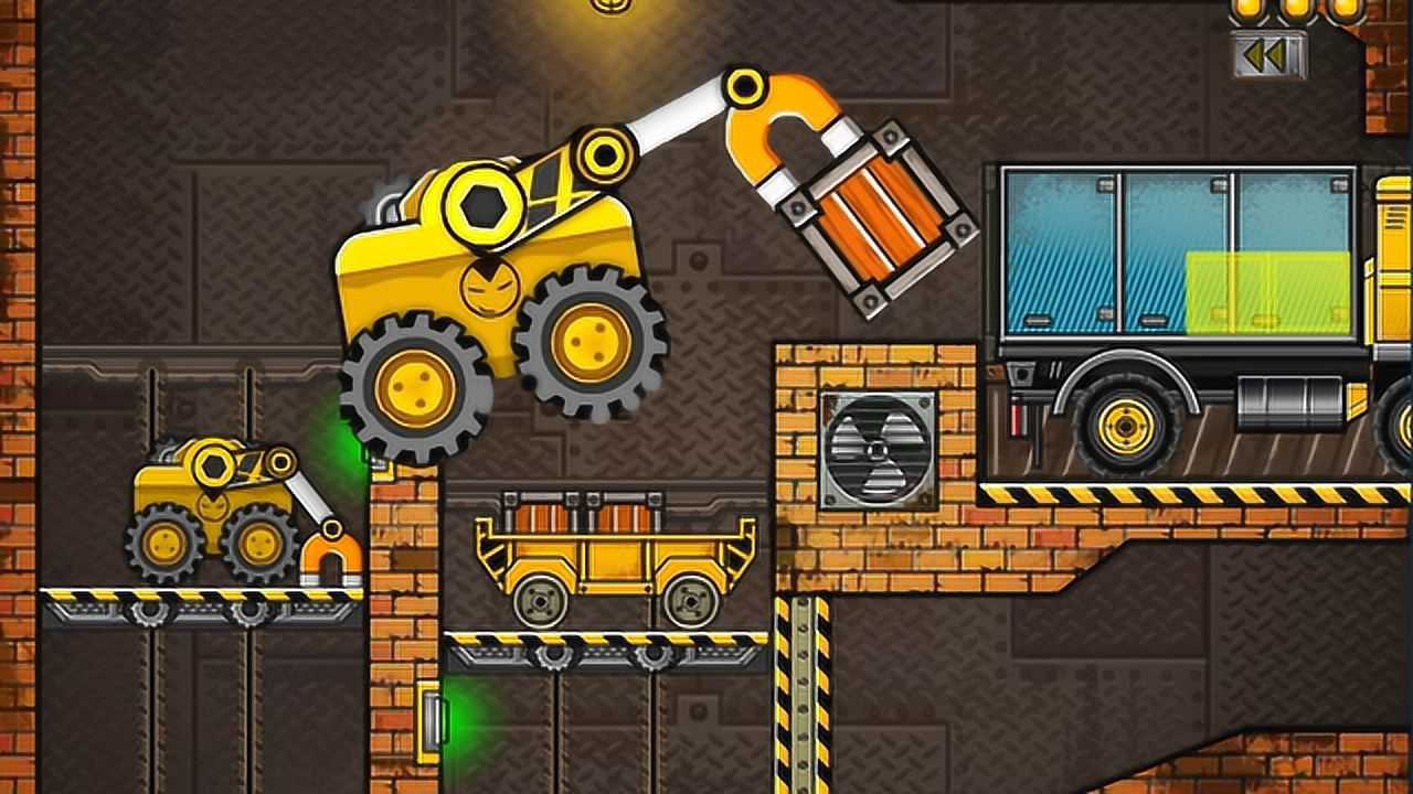 工程车搬箱子游戏:自动行驶的矿车