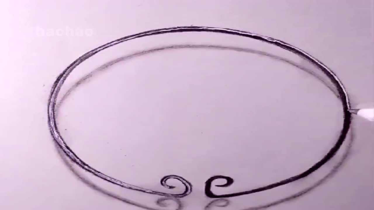 3d简笔画:孙悟空的紧箍咒,简单易学