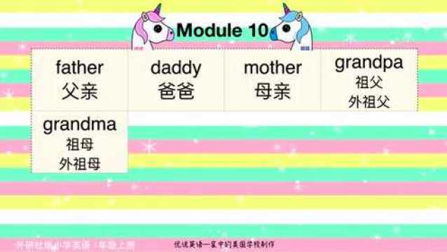 一起读外研社版小学1年级英语单词 MODULE 10