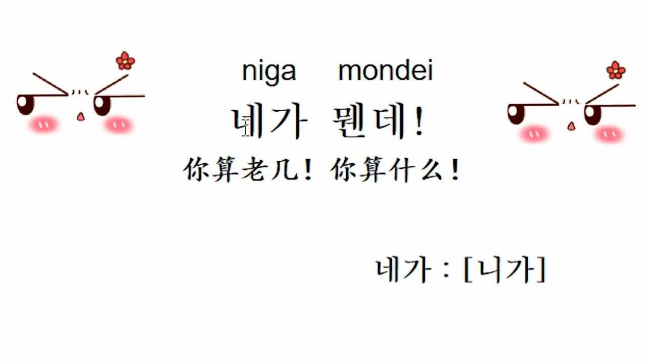 你算什么!用韩语怎么说?