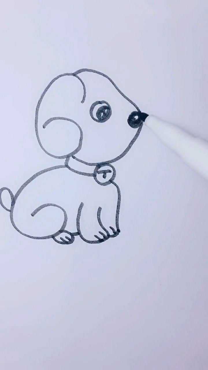 用66画个小狗特别简单一看就会