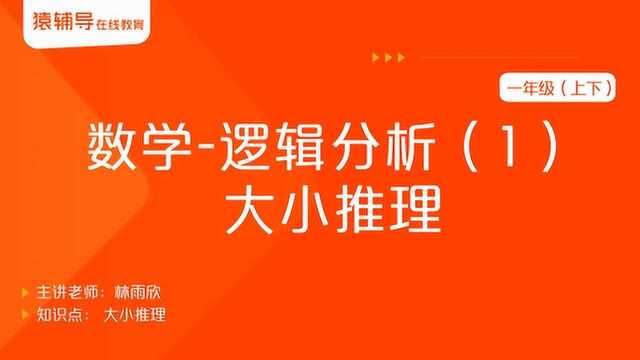 小学一年级(上下)数学 《逻辑分析(1):大小推理》