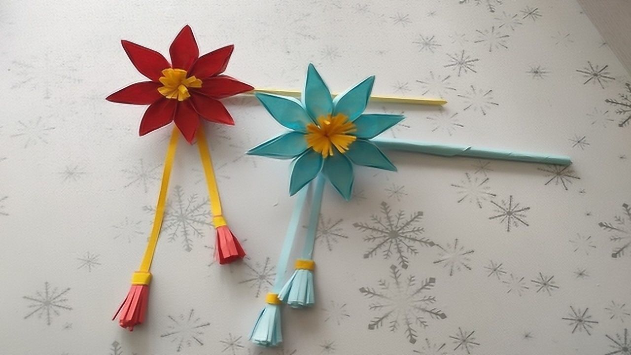 折纸:教大家一款古风步摇发簪,制作步骤简单,成品非常漂亮