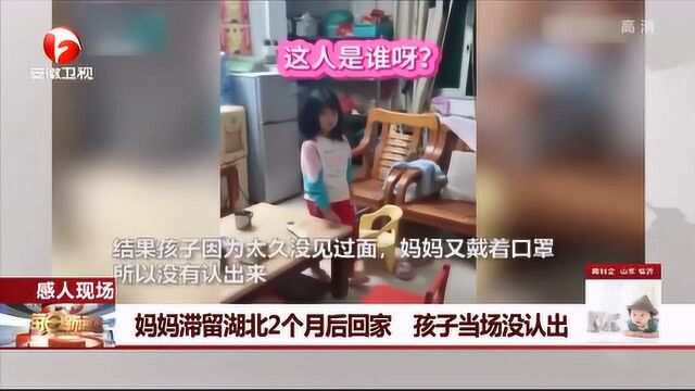 妈妈滞留湖北2个月后回家被孩子当做陌生人 认出那一刻看哭网友