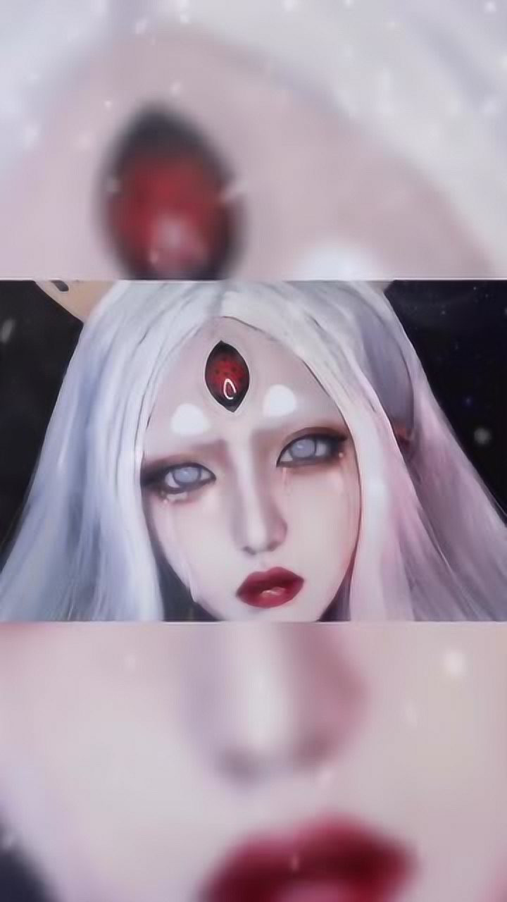 cosplay火影忍者大筒木辉夜你这么漂亮为什么会哭呢