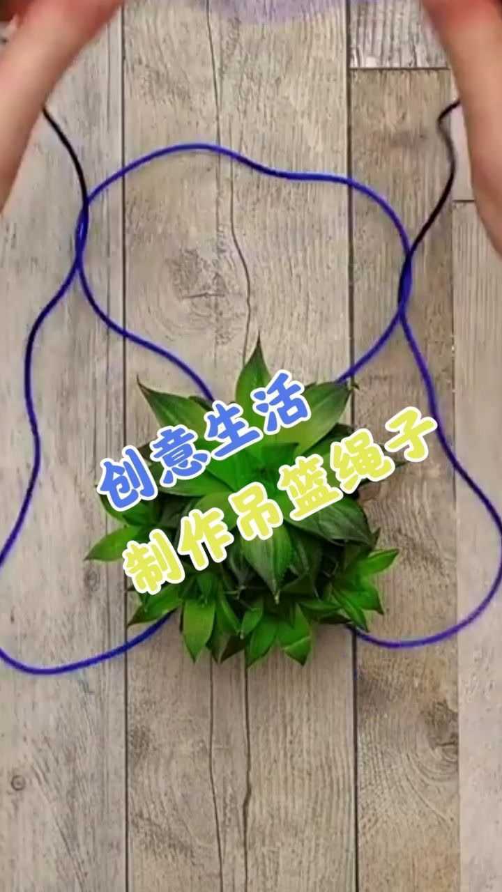 用绳子制作吊兰花盆