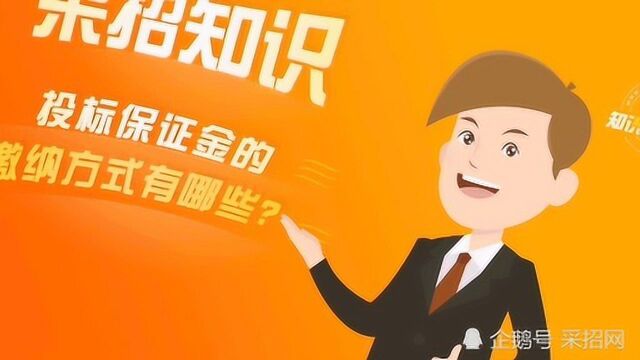 采招知识投标保证金的缴纳方式有哪些?