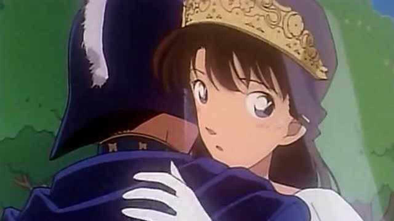 名侦探柯南新一和小兰终于接吻了这一刻等了太久太甜了