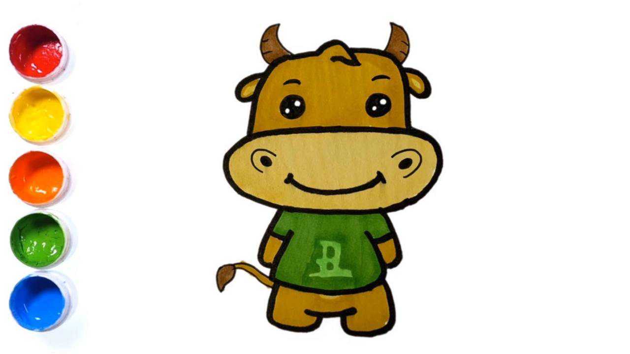 彩虹简笔画,十二生肖简笔画丑牛——超简单一学就会!