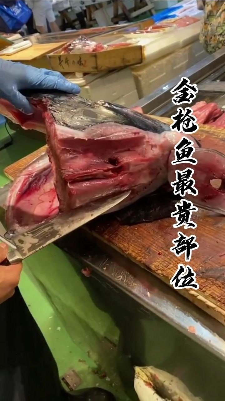 蓝鳍金枪鱼最贵部位肉这块肉你知道它叫啥吗一条金枪鱼只有2块总重量