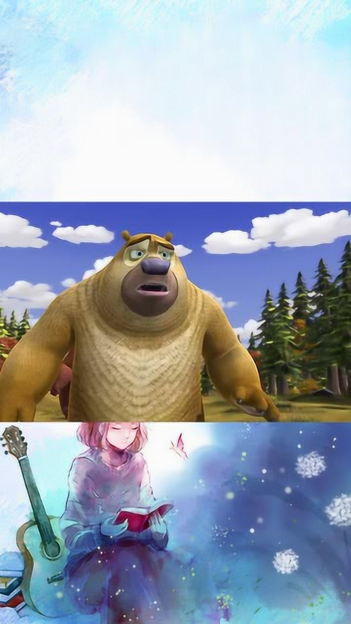 熊出没之雪岭熊风光头强准备砍熊大的树屋熊大熊二就回来了