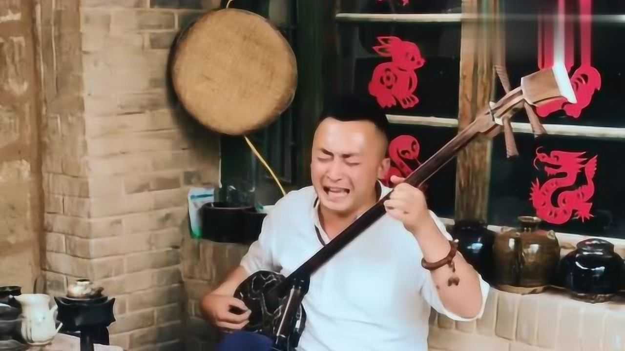 贰强演唱陕北说书《柏玉霜上坟》,唱的有感情,有地道的陕北韵味