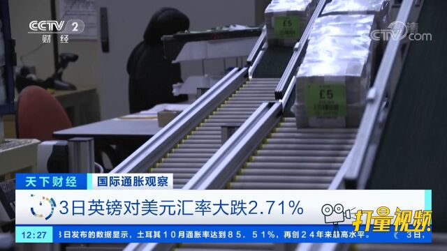 3日英镑对美元汇率大跌2.71%