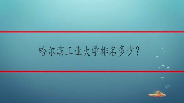 哈尔滨工业大学排名多少?