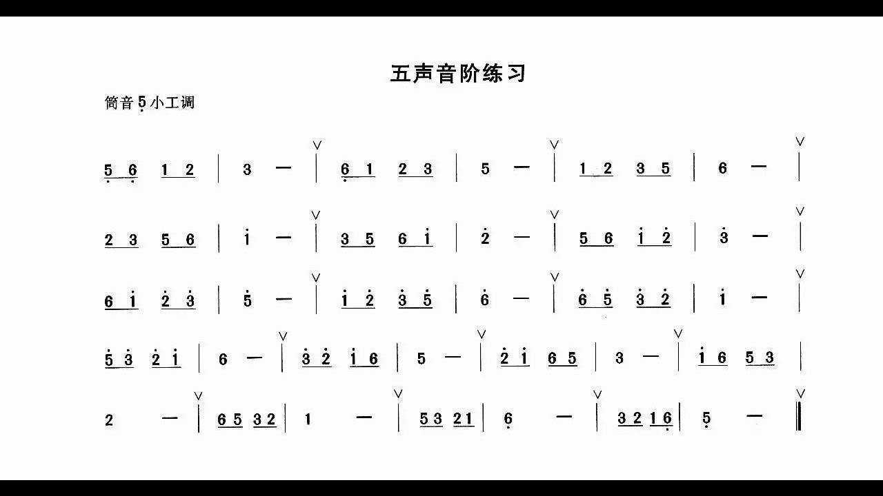 自学笛子必练的五声音阶唱谱加演奏示范,一次都介绍给你_腾讯视频