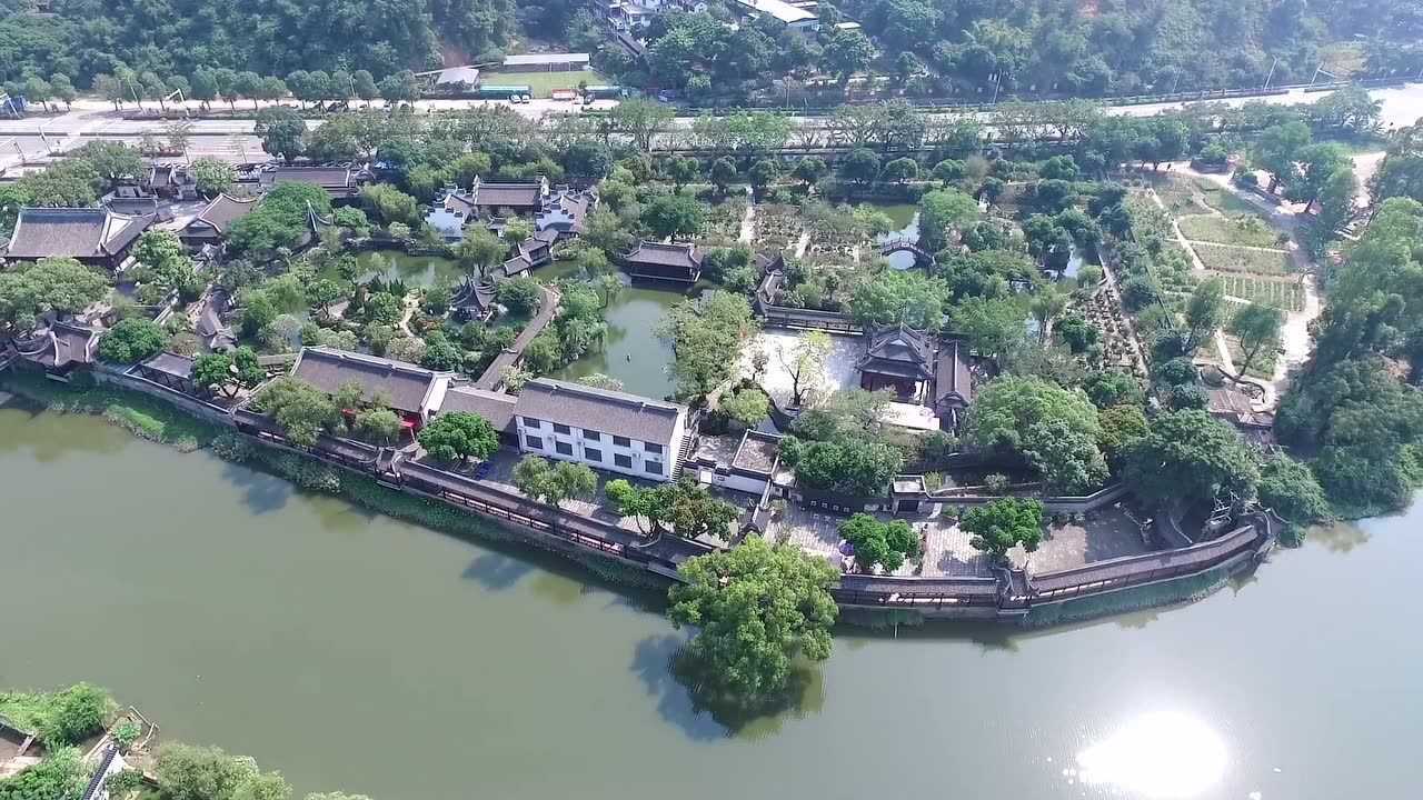航拍岭南地区最大的私家古典园林中山詹园
