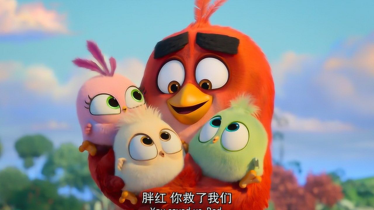 《愤怒的小鸟2》,胖红和猪王合作,共同抵抗冰岛鹰王