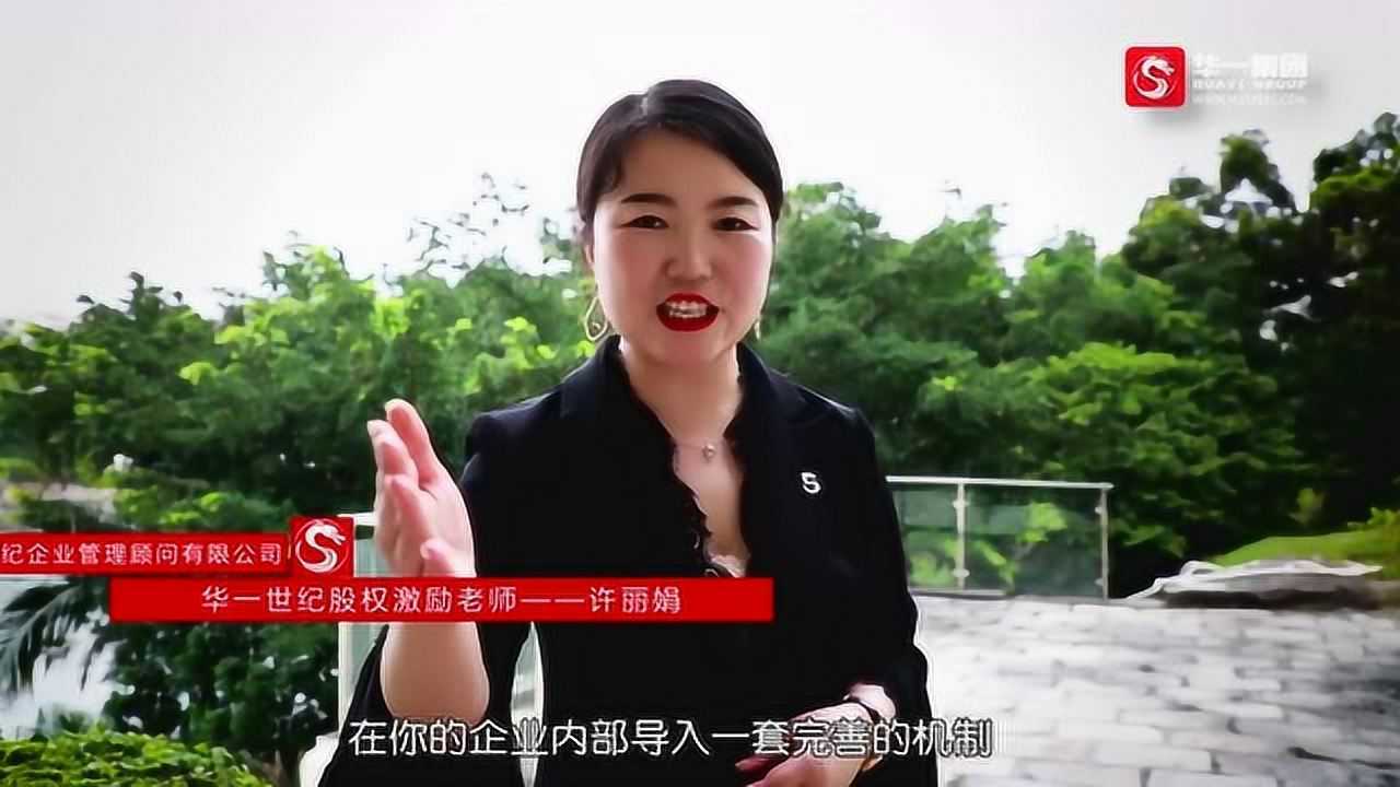 华一世纪股权激励许丽娟老师