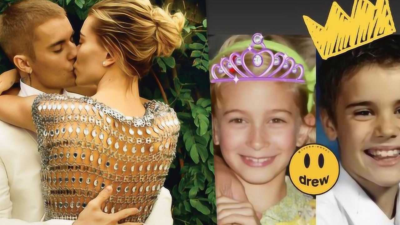 比伯晒与海莉童年照在线表白娇妻这是我的女王