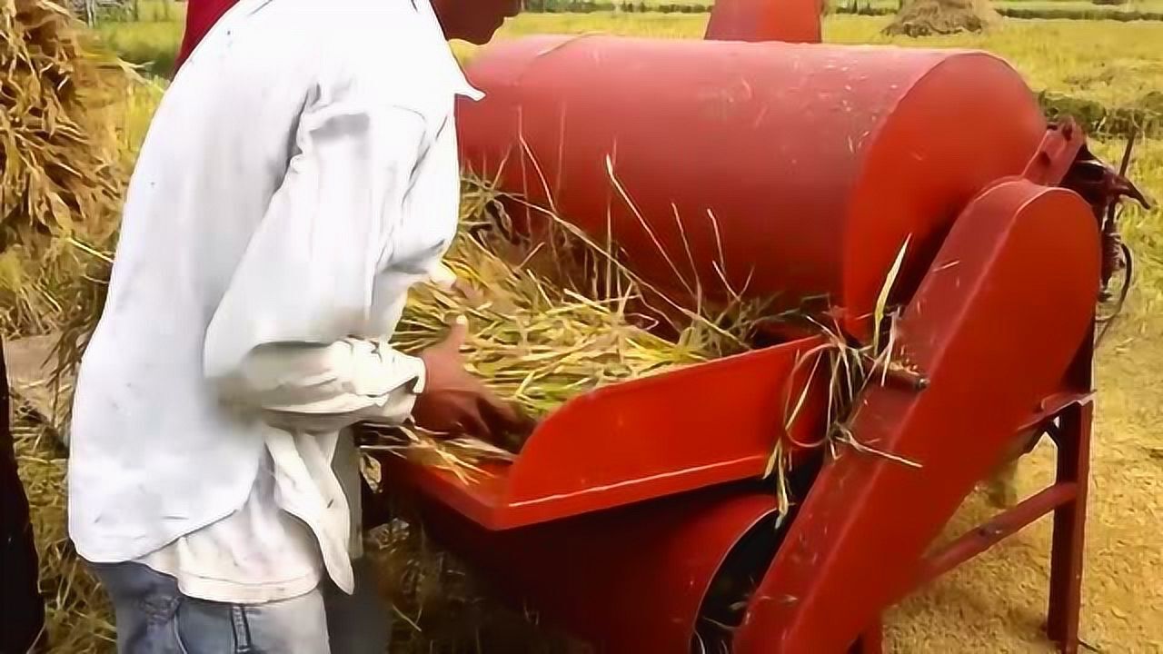 农民的打谷机,感受下这神奇的效率_高清1080P在线观看平台_腾讯视频