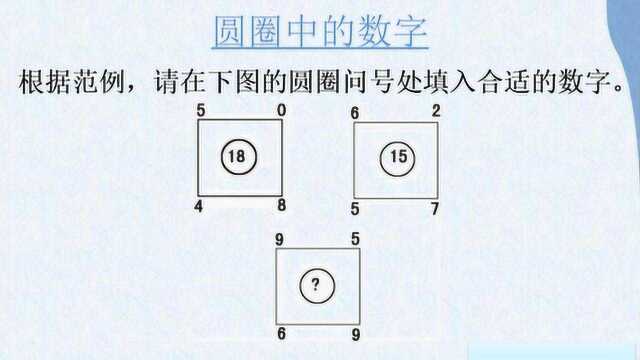 数学找规律,圆圈中的数字有一定规律,你知道问号代表几吗