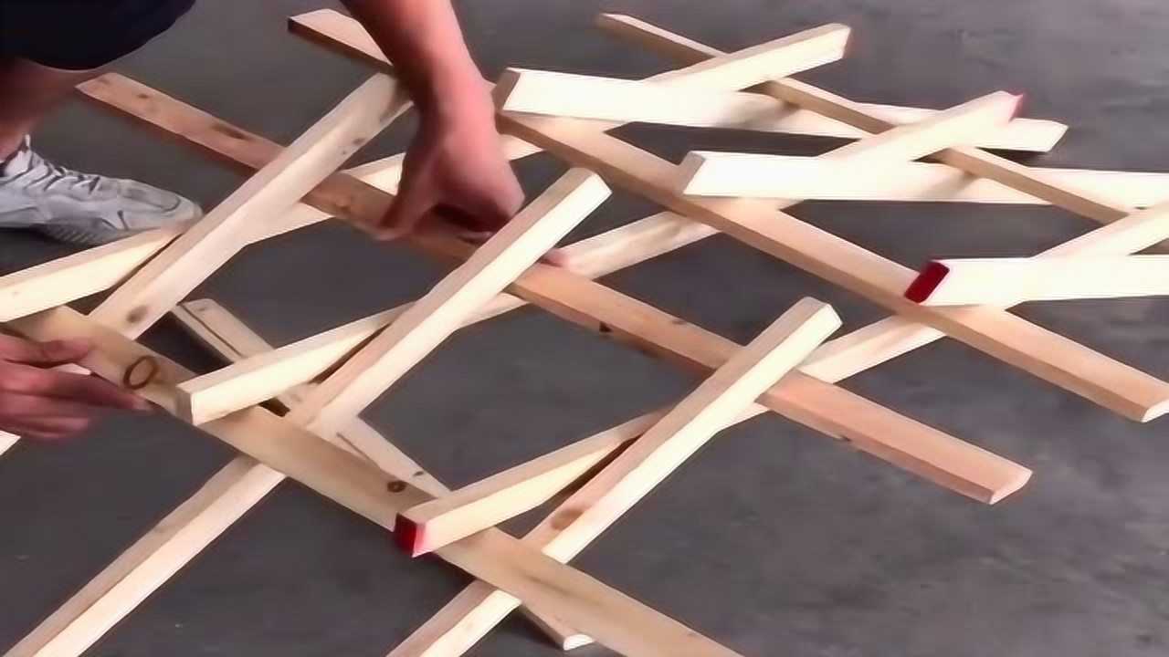 古代搭桥的方法木棍能承受几百斤的力蕴含着无限智慧