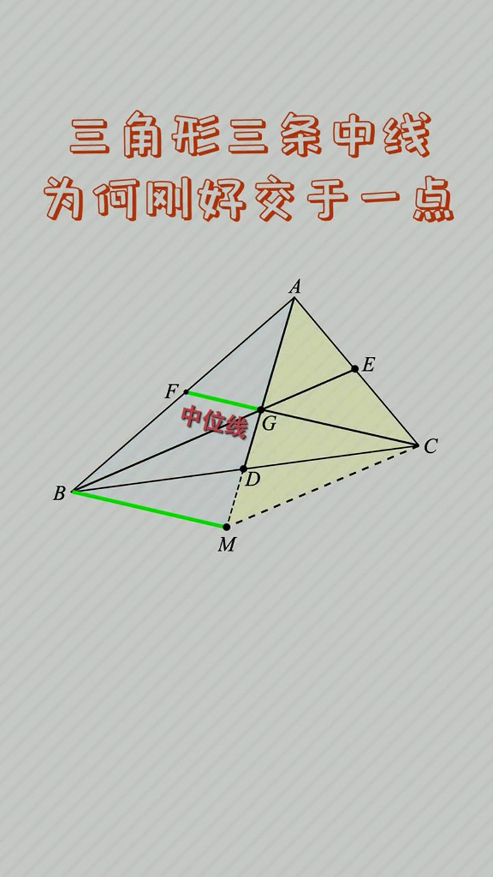 三角形三条中线为何刚好交于一点