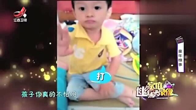 孩子犯错会如何自罚,这打的简直不把手当作自己的来看真狠