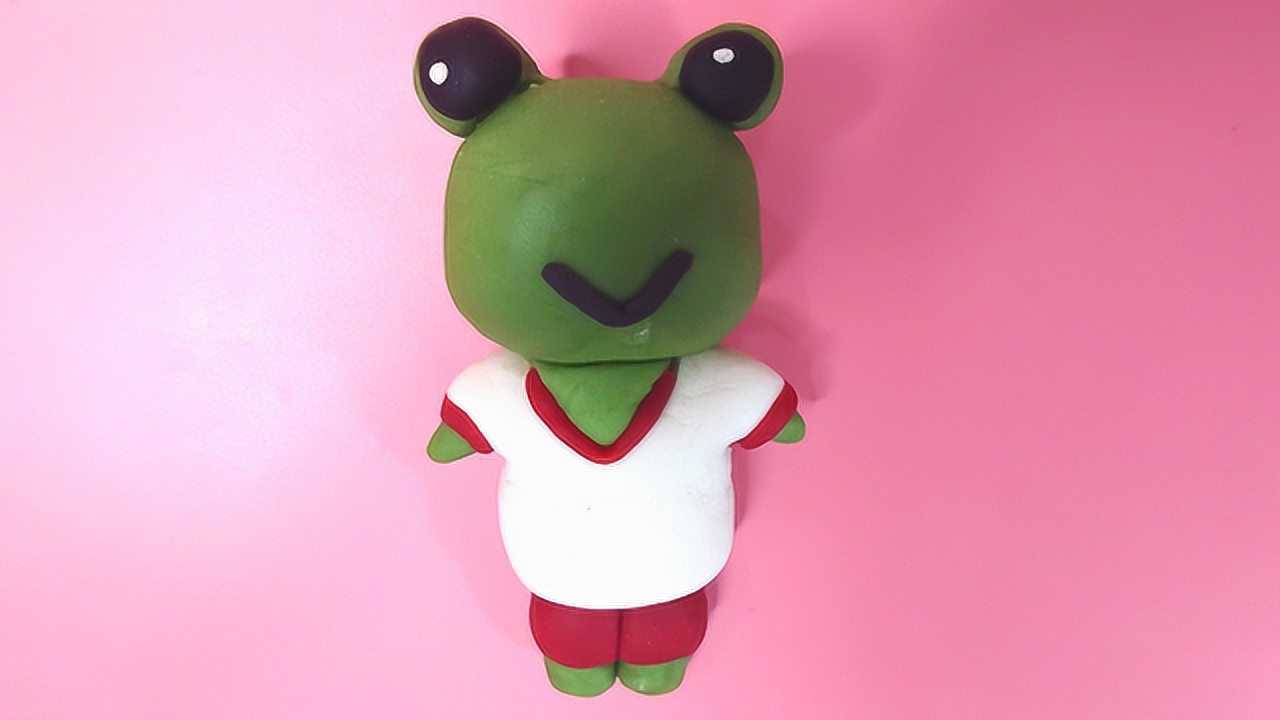 手工diy面塑,用面团捏一个科学的超电磁炮的大霸星祭呱太