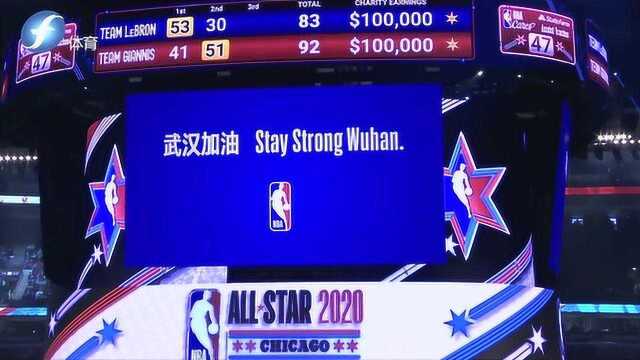 国内多家体育频道报道NBA全明星周末对中国抗击新冠疫情做出有力支持