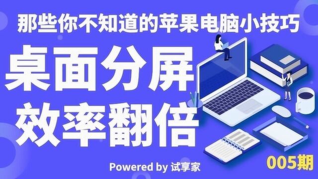 【那些你不知道的苹果电脑小技巧】005期: 桌面分屏 效率翻倍