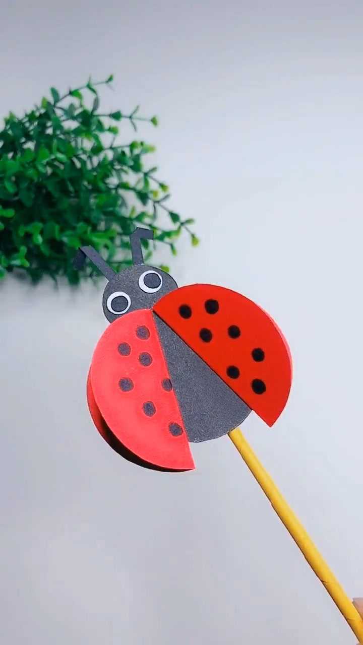 春天的昆虫最可爱瓢虫手工制作幼儿园简单手工