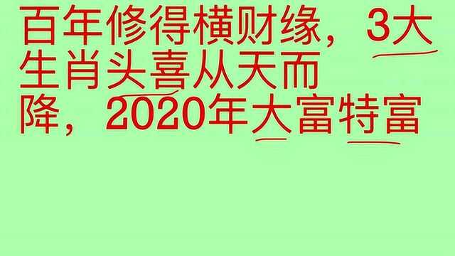 今年有很多的财运,3大生肖喜从天降,一定可以越来越富有