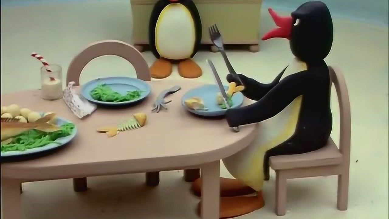 企鹅家族第1季:小企鹅挑食,企鹅爸爸教育,小企鹅改正了吗?