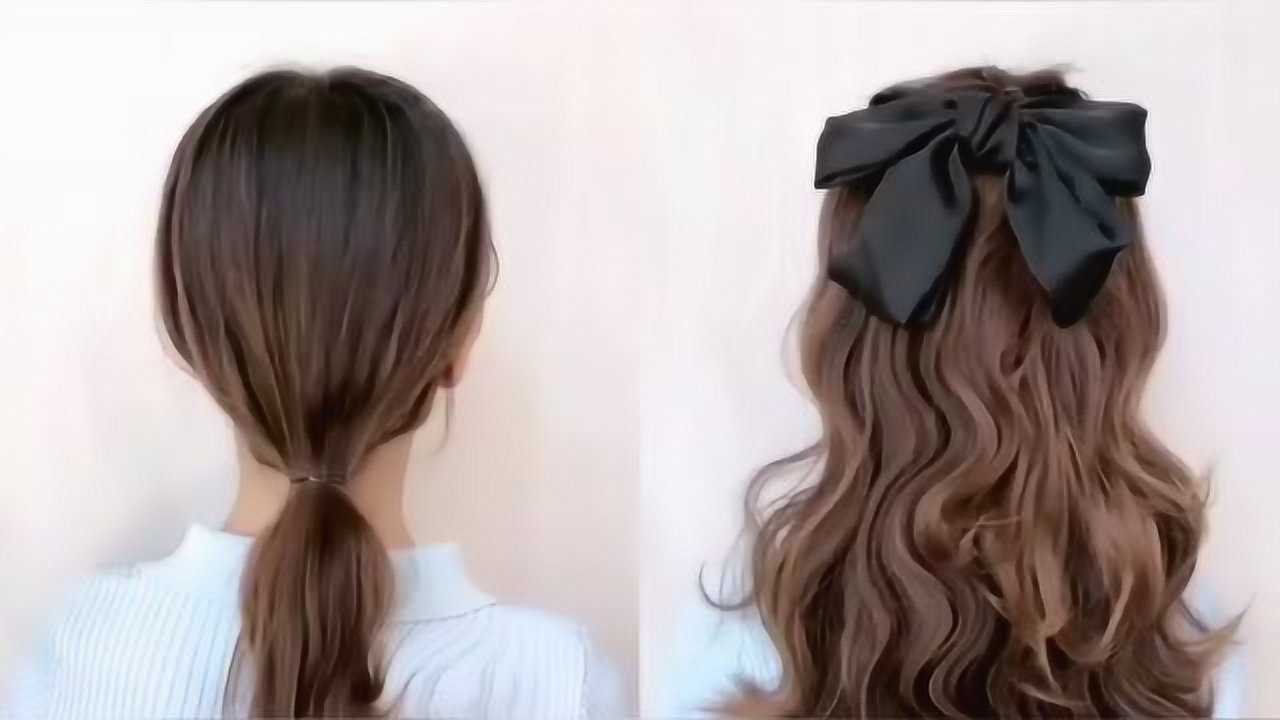 蝴蝶结这样扎头发,穿裙子绝美,男朋友都说好看