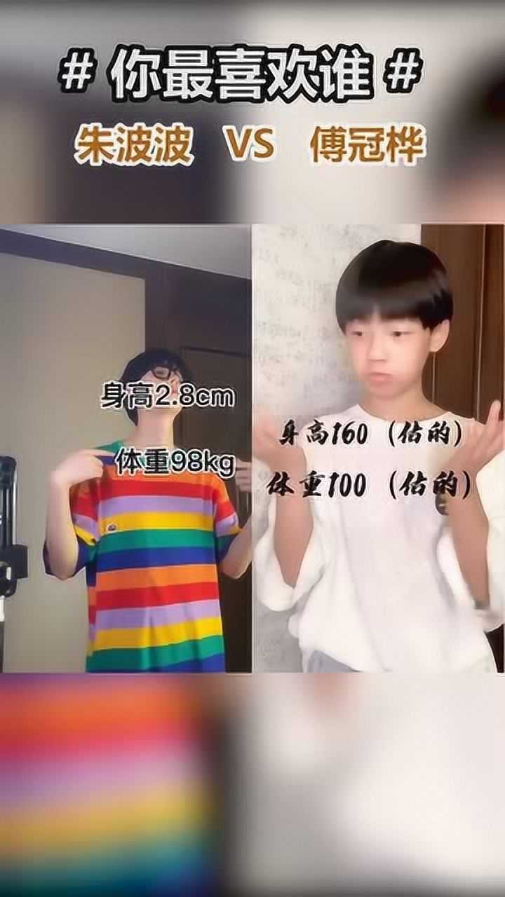 网红们的帅气换装,朱波波vs傅冠桦,你更喜欢谁?