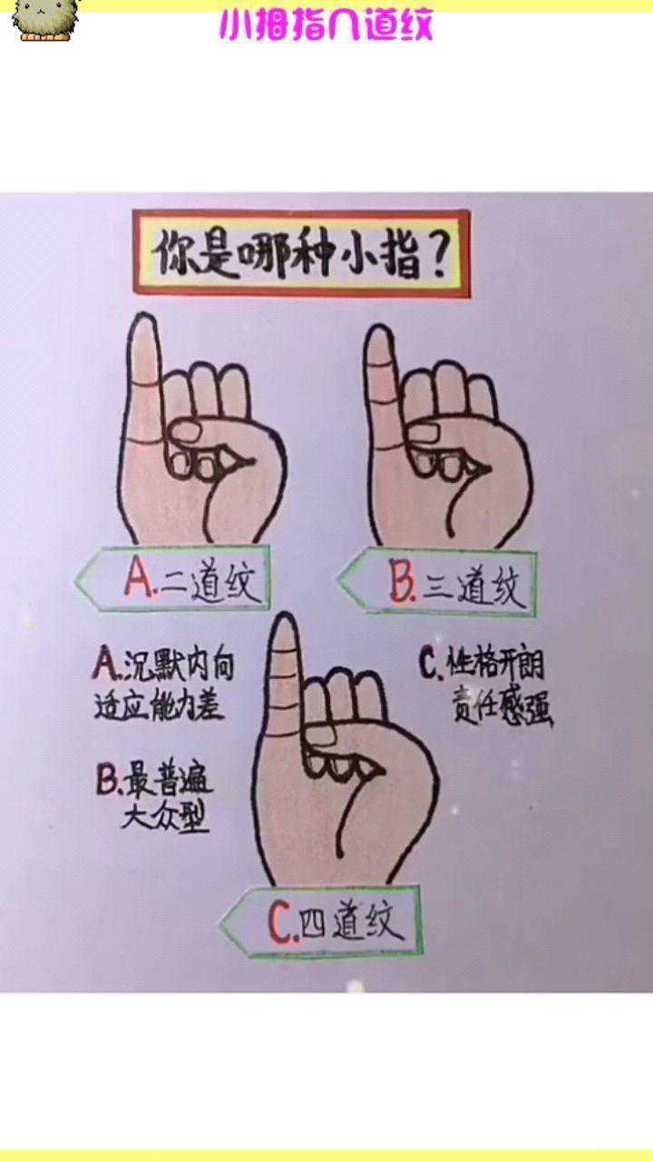 小拇指几道纹,预示不同的性格,来看看你是哪种小指