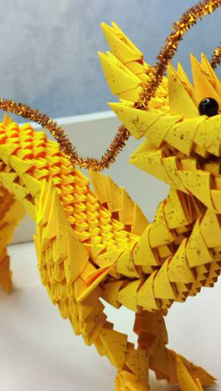 纸缘手工中国龙折纸材料亲子手工礼物益智玩具