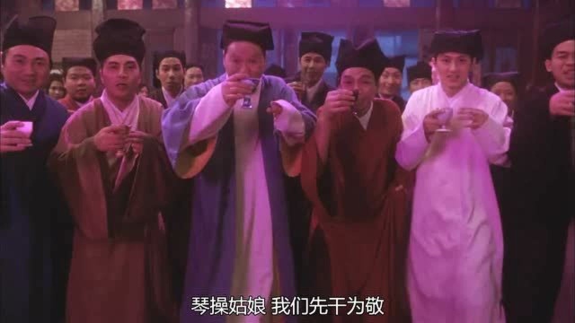 零零发:美人请众人品酒,星爷说得头头是道,一秒俘获美人芳心