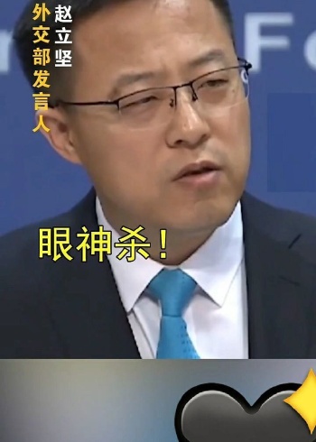 外交部发言人赵立坚的高能眼神杀酷