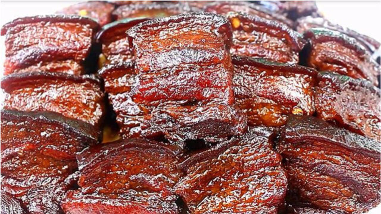 红烧酱肉最馋嘴的酱味美食焦香里糯肥而不腻比红烧肉好吃